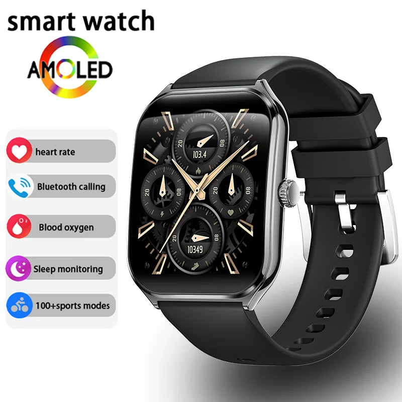 New Ultra Thin Smart Watch men 1.96" AMOLED 360*360 HD