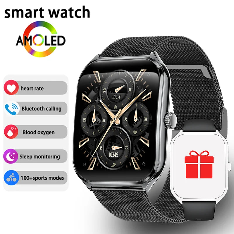 New Ultra Thin Smart Watch men 1.96" AMOLED 360*360 HD